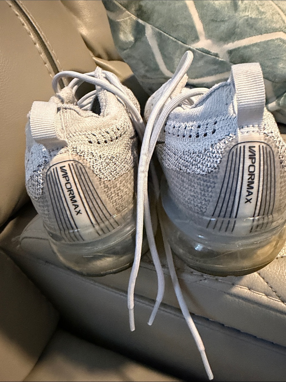 Nike Light Grey Vapormax Flyknit Sneakers - Picture 5 of 5